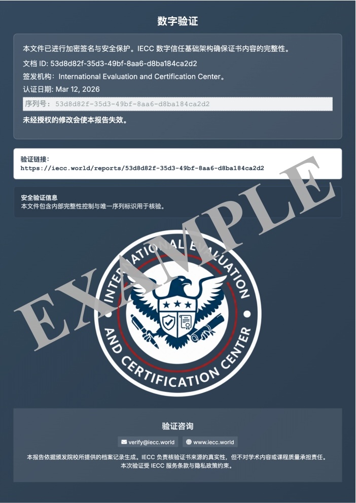 IECC Report Example(CN)