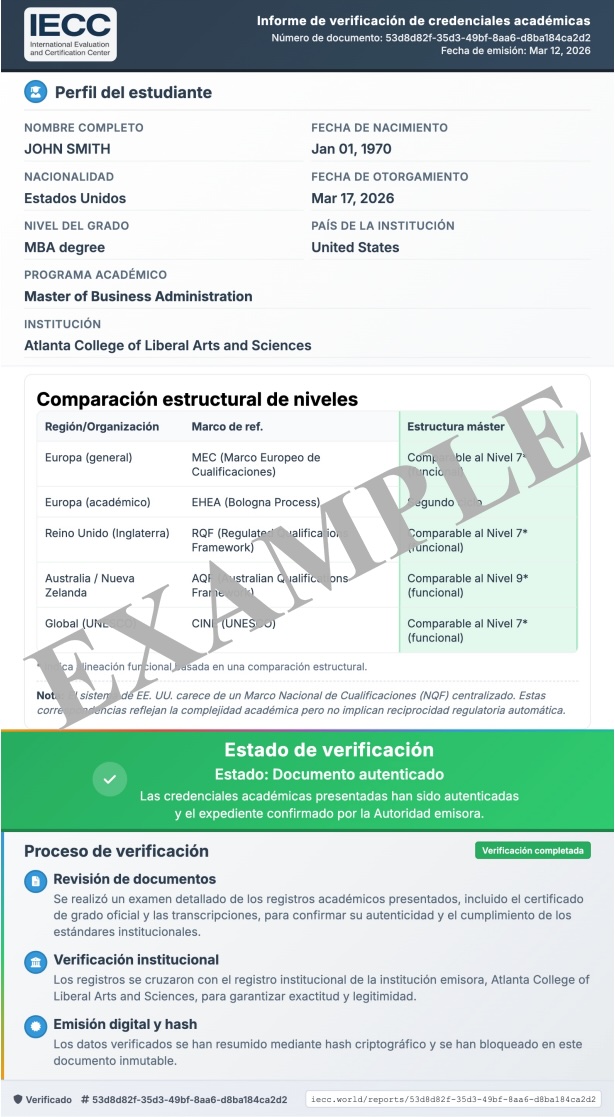 IECC Report Example(ES)