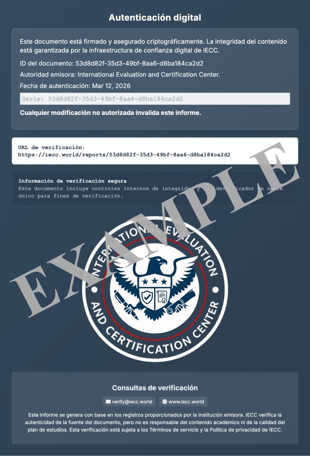 IECC Report Example(ES)